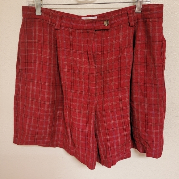Talbots Red Plaid Shorts - Picture 1 of 4